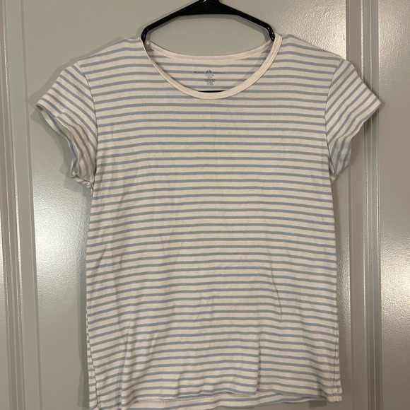 Brandy Melville Tops - Striped Blue and White Brandy Melville Tee